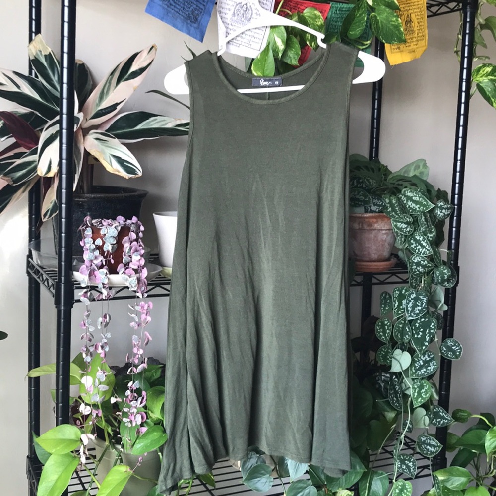 Olive Green Tank Top Sundress